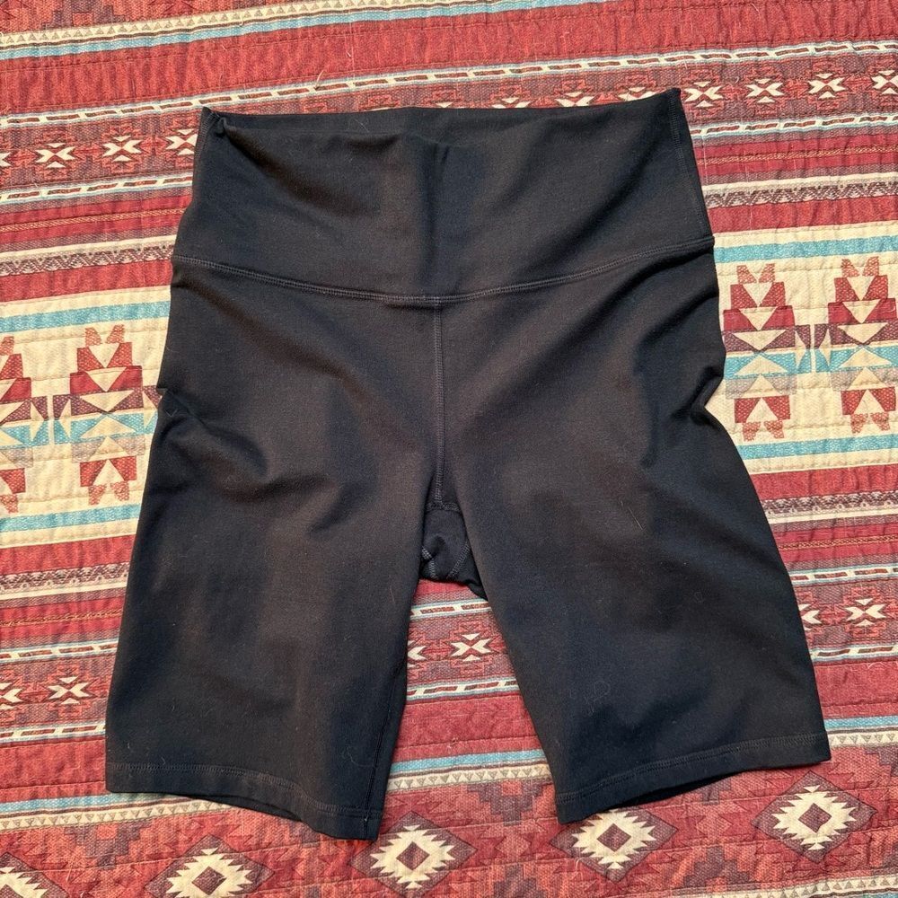 Fabletics Women's Black High-Rise Bike Shorts small